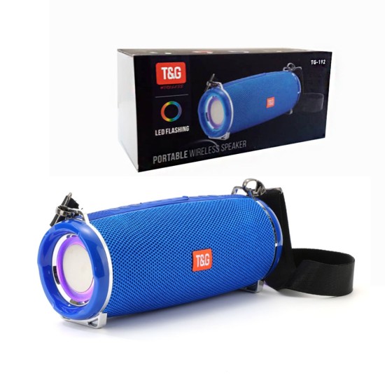 T&G WIRELESS SPEAKER TG-192 FM/AUX/USB 10Wx2 BLUE